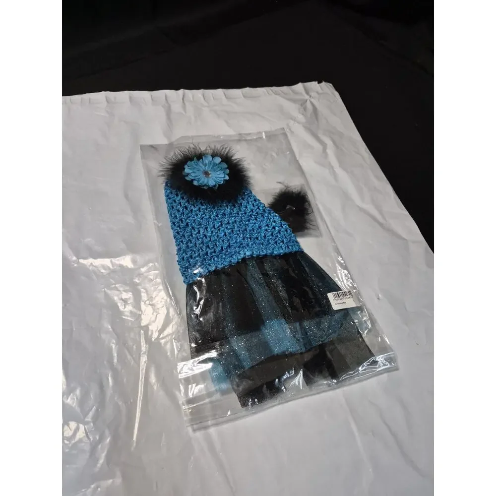 Dog , Cat Dress Tutu Black Blue Pet Outfit Size S Holloween Costume Puppy Skirt